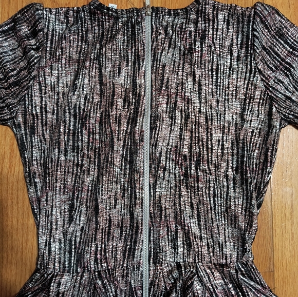 LulaRoe zip crew neck dress, metallic, women's small - Picture 12 of 13